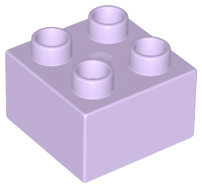 Lego Duplo kostka sv. fialová 2x2
